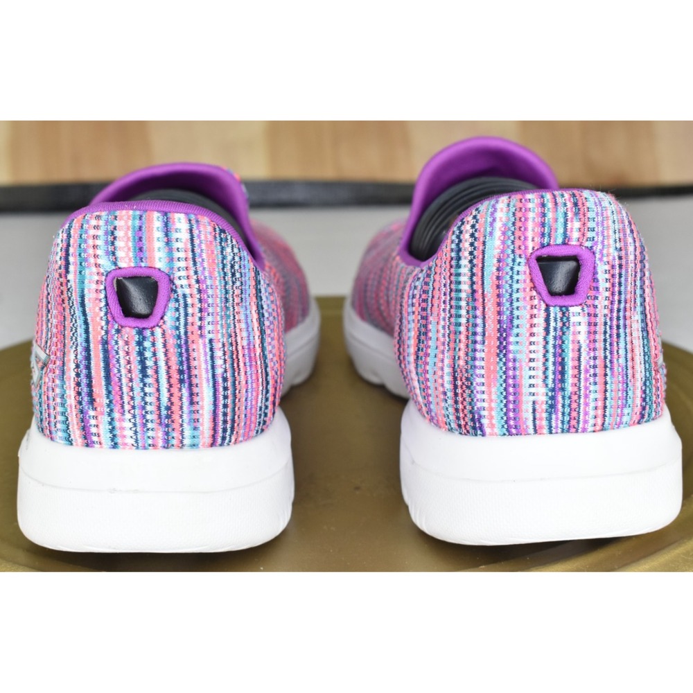 Skechers Go Walk Evolution Women Size 10 Ultra Frenzied Multi Striped Sneakers - Picture 4 of 11